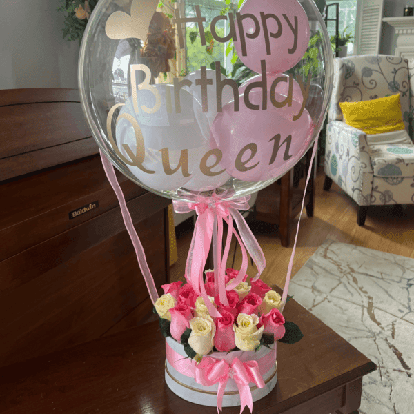 Roses and Balloon Arrangement